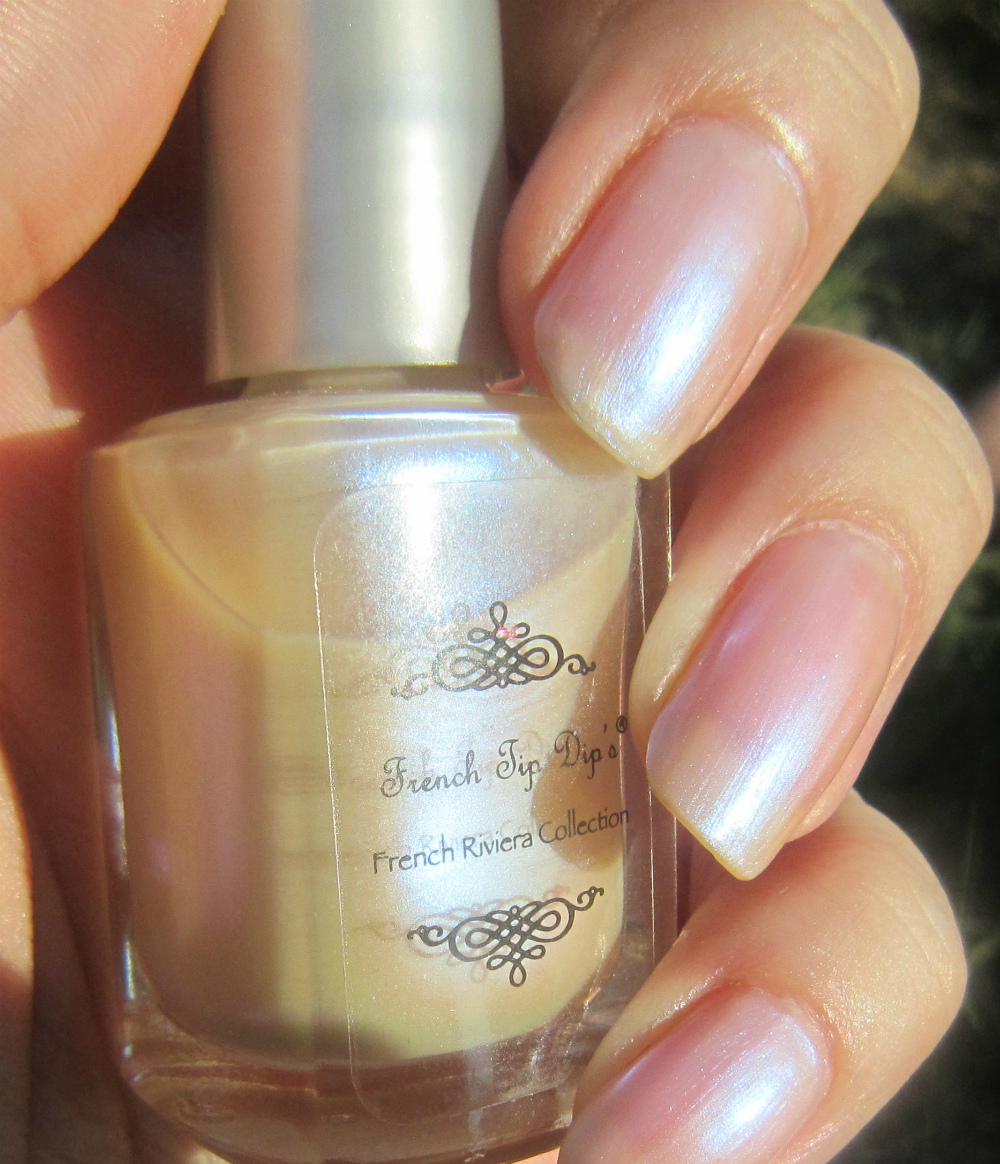 Concrete and Nail Polish French Tip Dip Riviera Moon