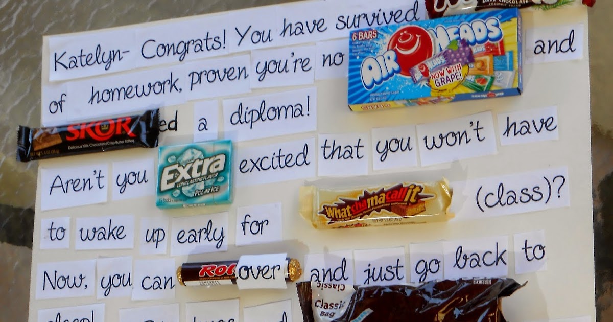 Snippets 'N Stuff Katelyn's Graduation Candy Gram