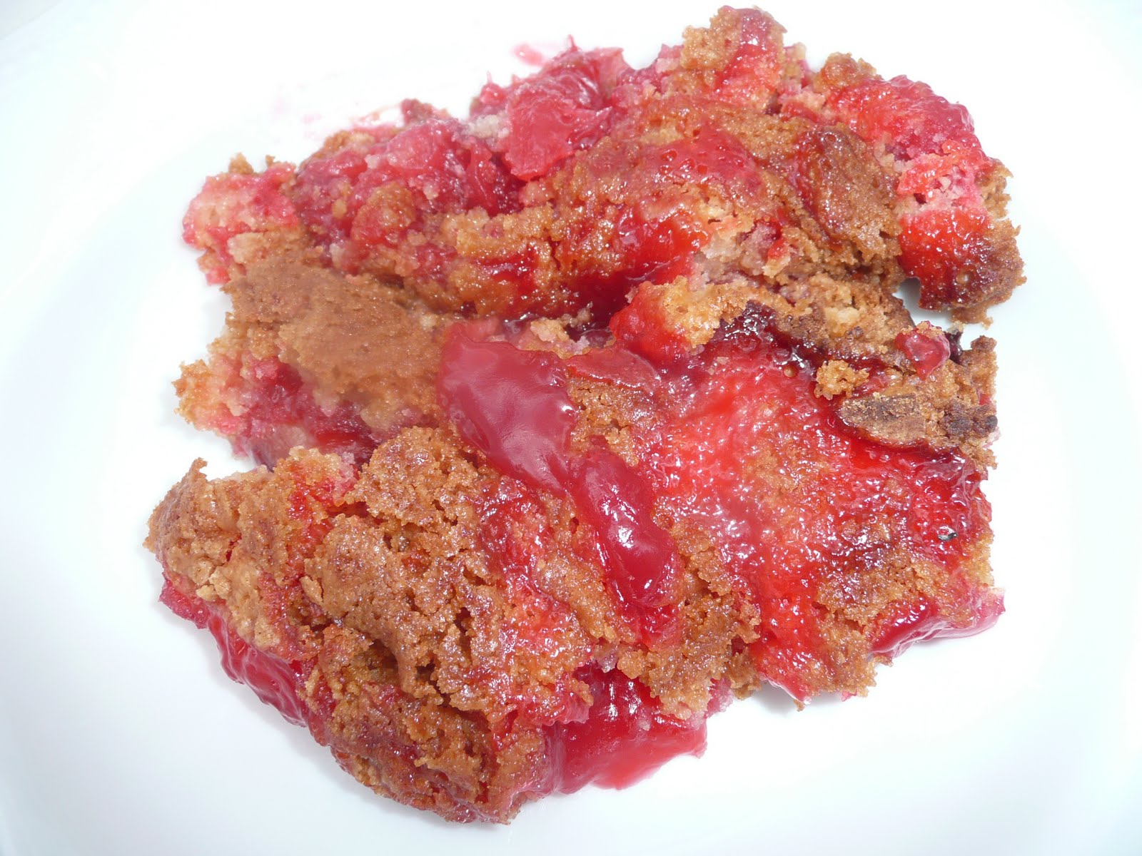 Everyday Dutch Oven Strawberry Rhubarb Dump Cake