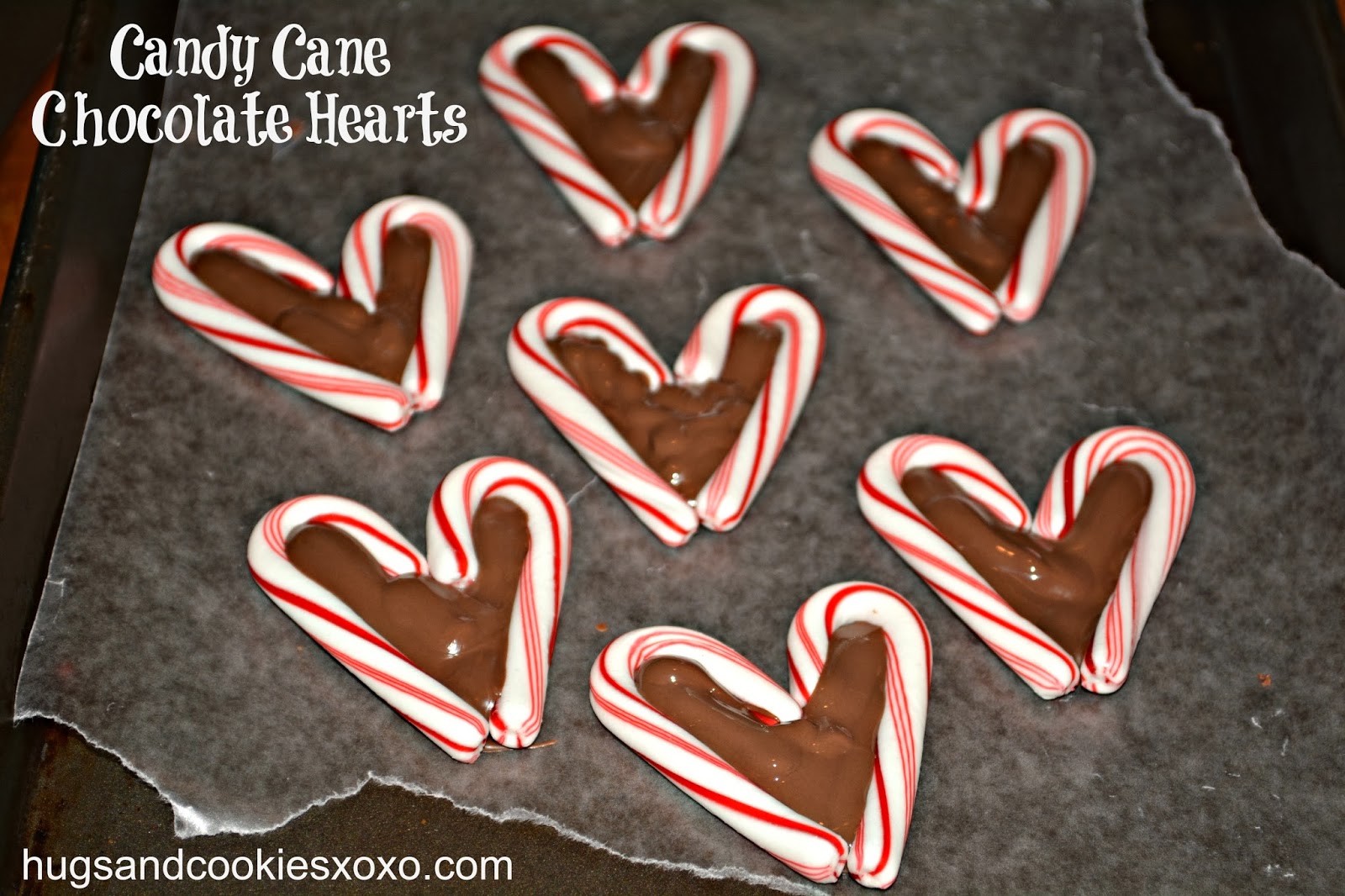 CANDY CANE HEARTS Hugs and Cookies XOXO