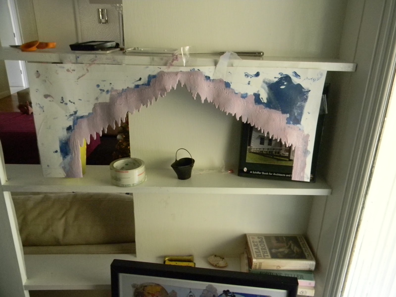 SHINY THINGS Painted Ikat Chevron Wall