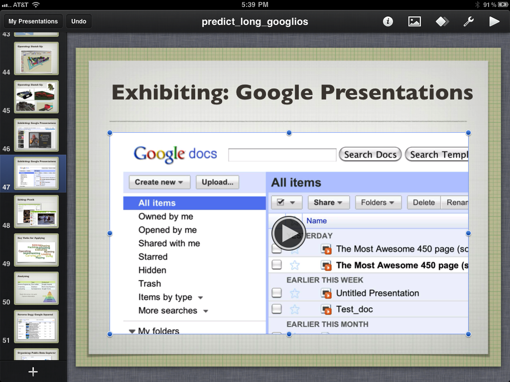 embedding a video in keynote