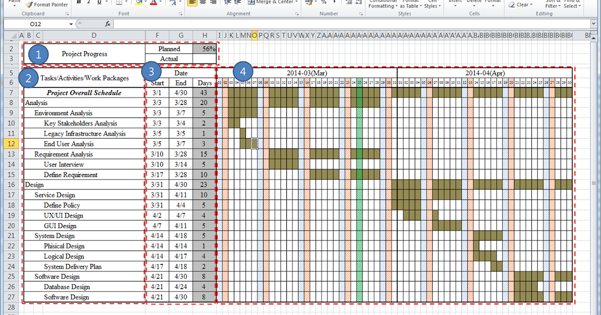 excel gant chart