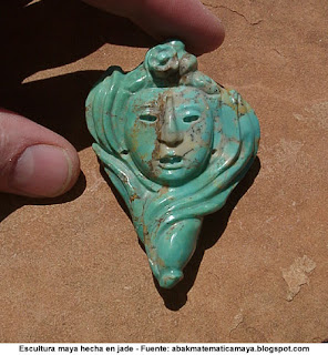 Escultura de Jade hecha por Mayas