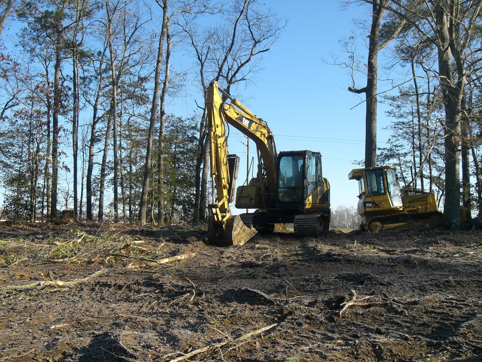 the green fields beyond Pictures Landclearing and the footer