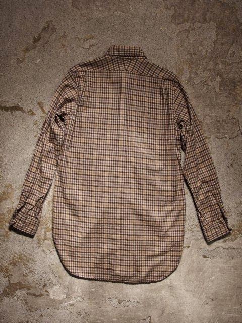 FWK by Engineered Garments Spread Collar Shirt in Tan/Brown Gun Club Twill Fall/Winter 2014 SUNRISE MARKET