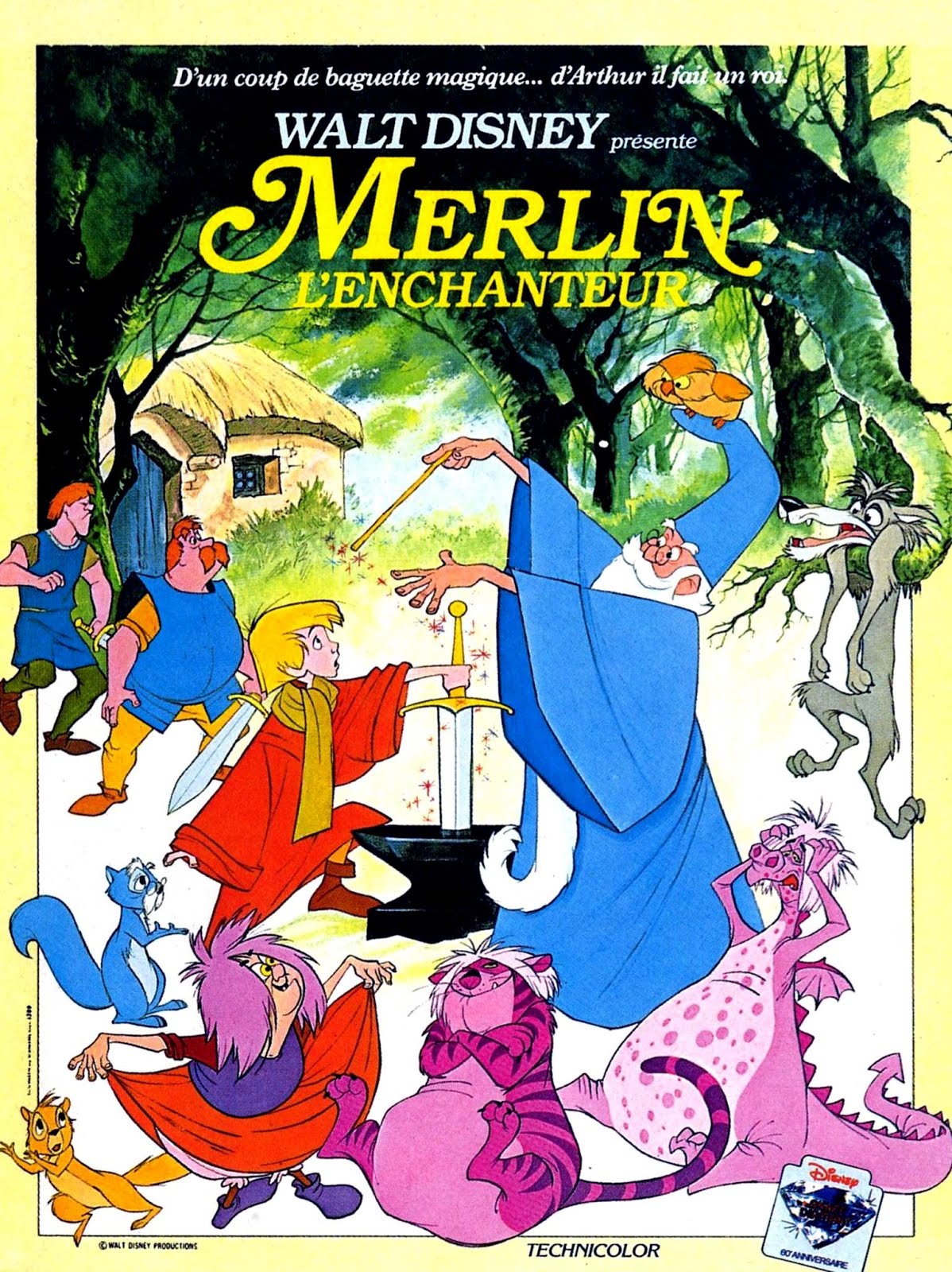 Merlin l'enchanteur (1963) Wolfgang Reitherman - The sword in the stone