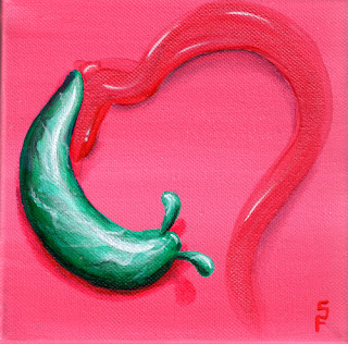 Marble Love Slug Acrylic Painting