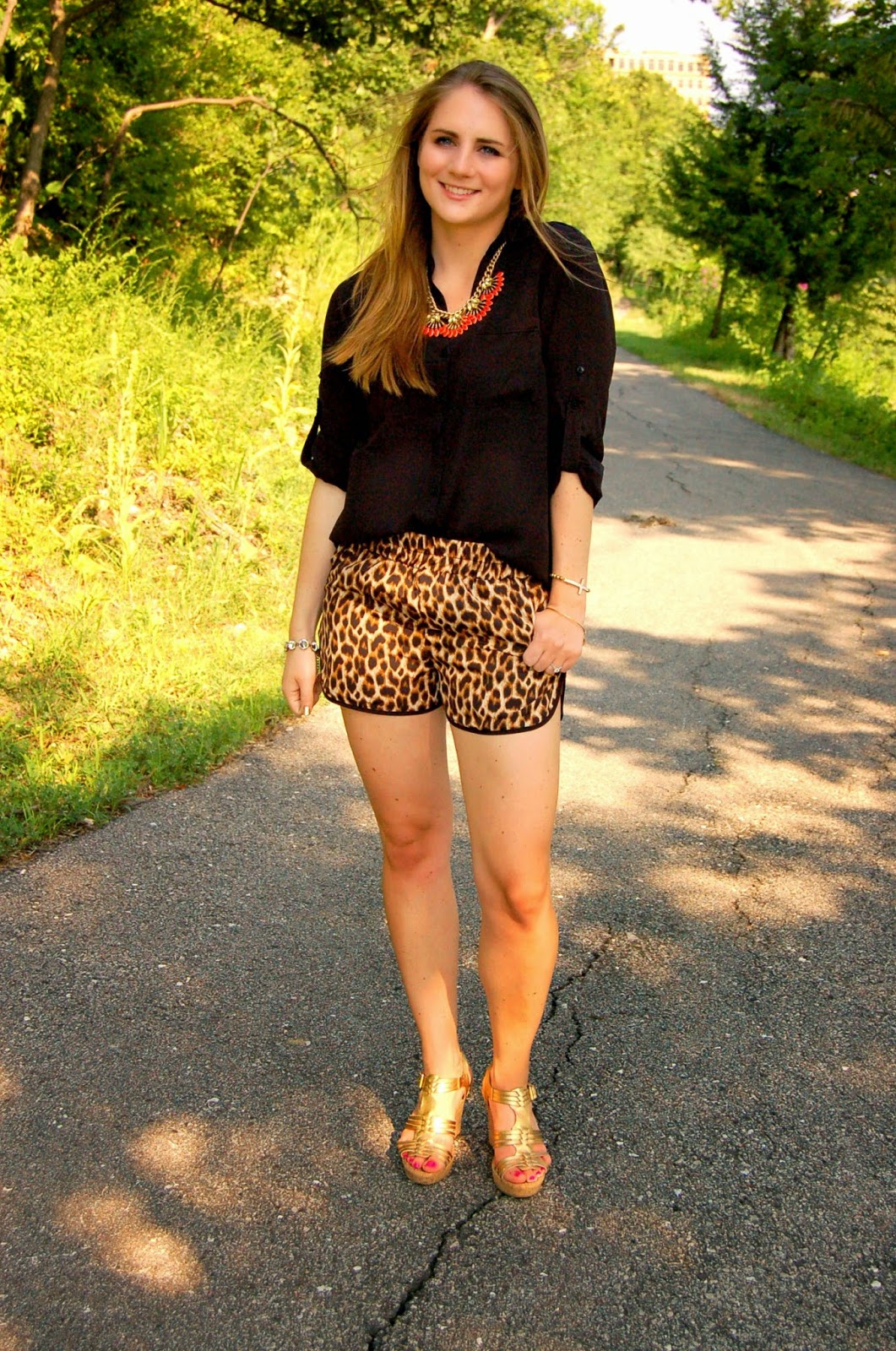 A Memory Of Us leopard shorts A Kansas City Fashion Blog