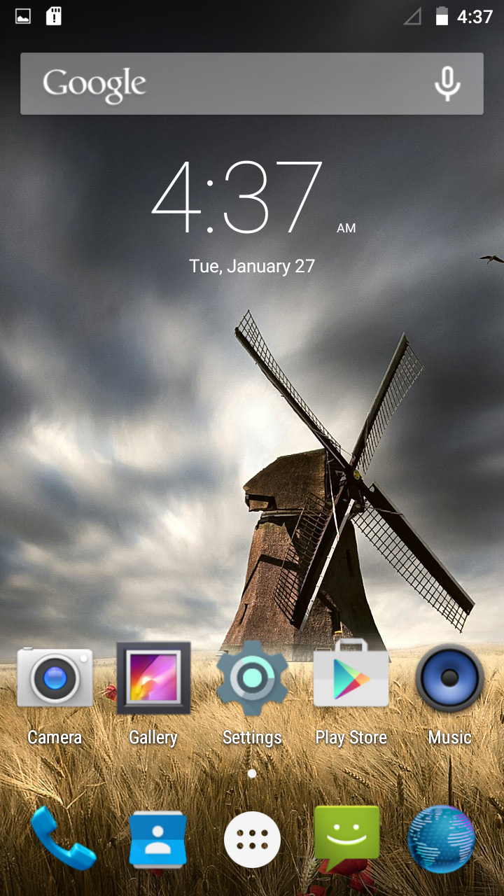 Primo HM 2 Home screen