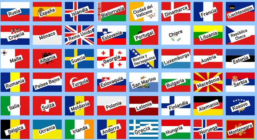 Todas las banderas del mundo con sus nombres en grande - Imagui