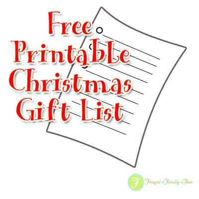 christmas gift list templates