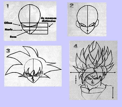 como desenhar o goku passo a passo