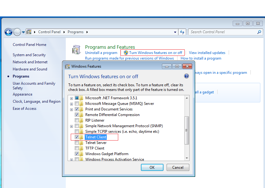 How To Install Telnet Client In Windows 2003 Server