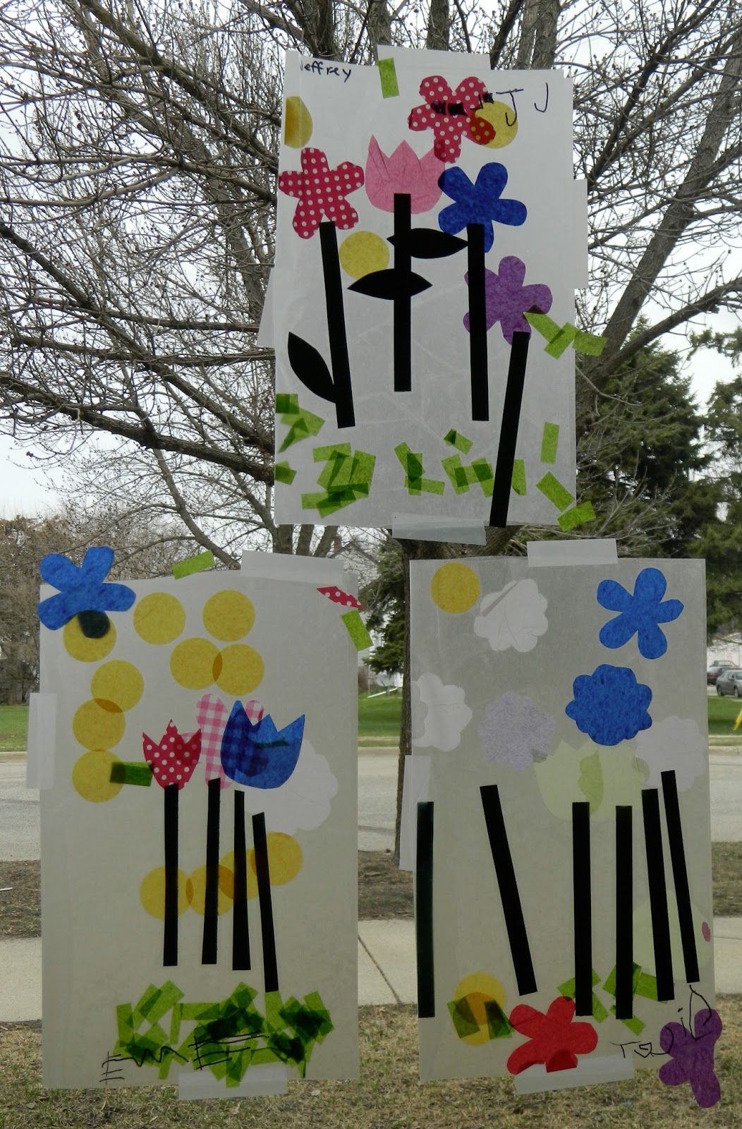 the vintage umbrella tissue paper/contact paper projects