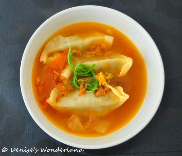 Spicy Vegetarian Dumpling Soup Denise's Wonderland