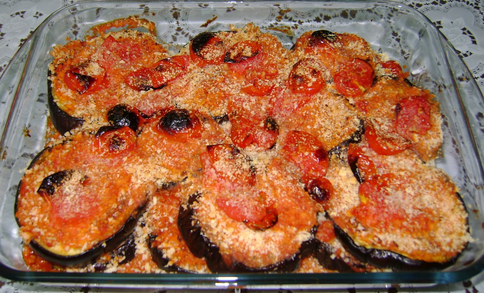 Cooking Outside the Box Vegan "Eggplant Parmesan" Baked, Not Fried