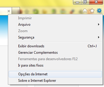 Opções do Internet Explorer Opções do Internet Explorer