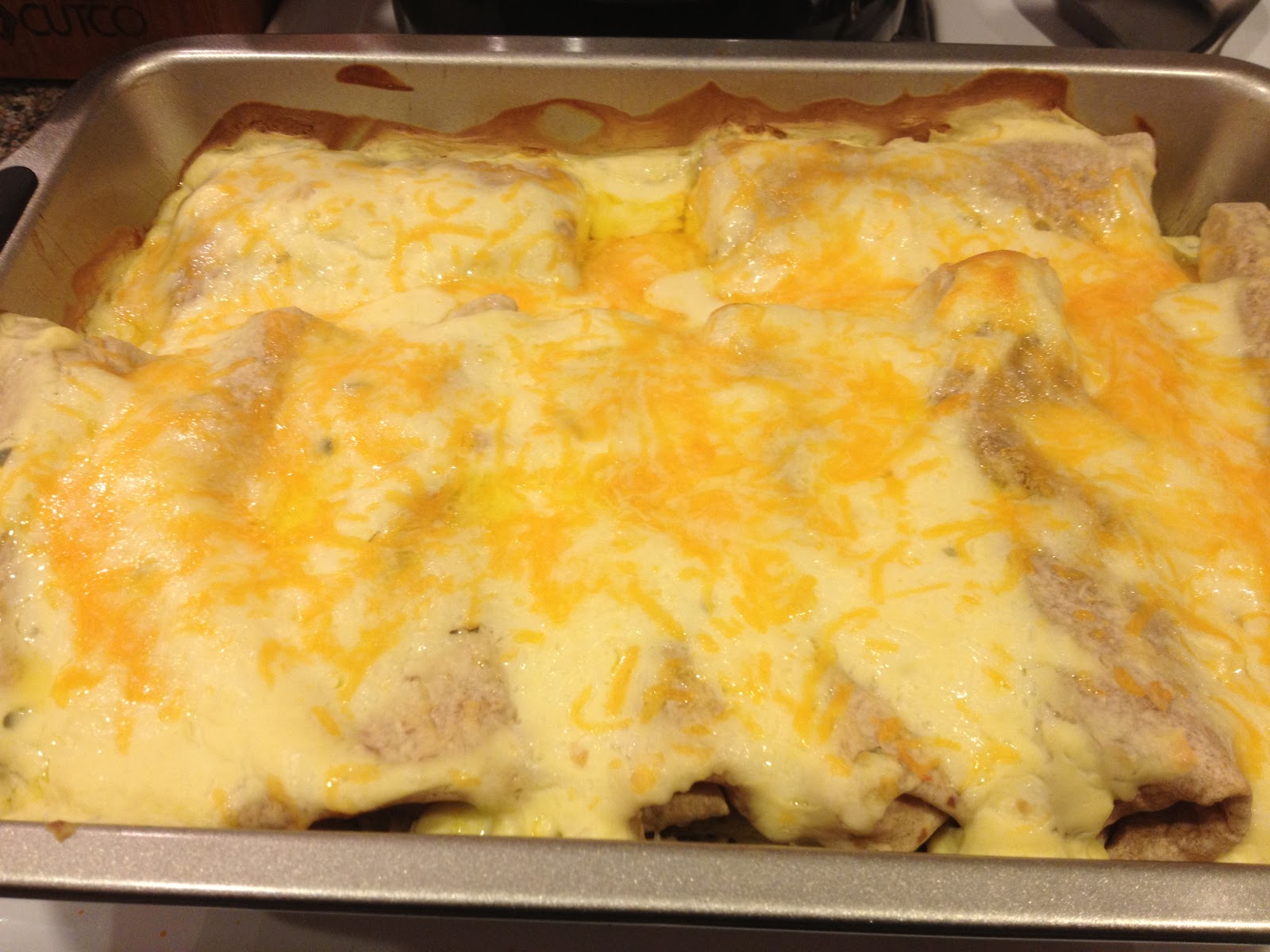 Skinny Sour Cream Enchiladas