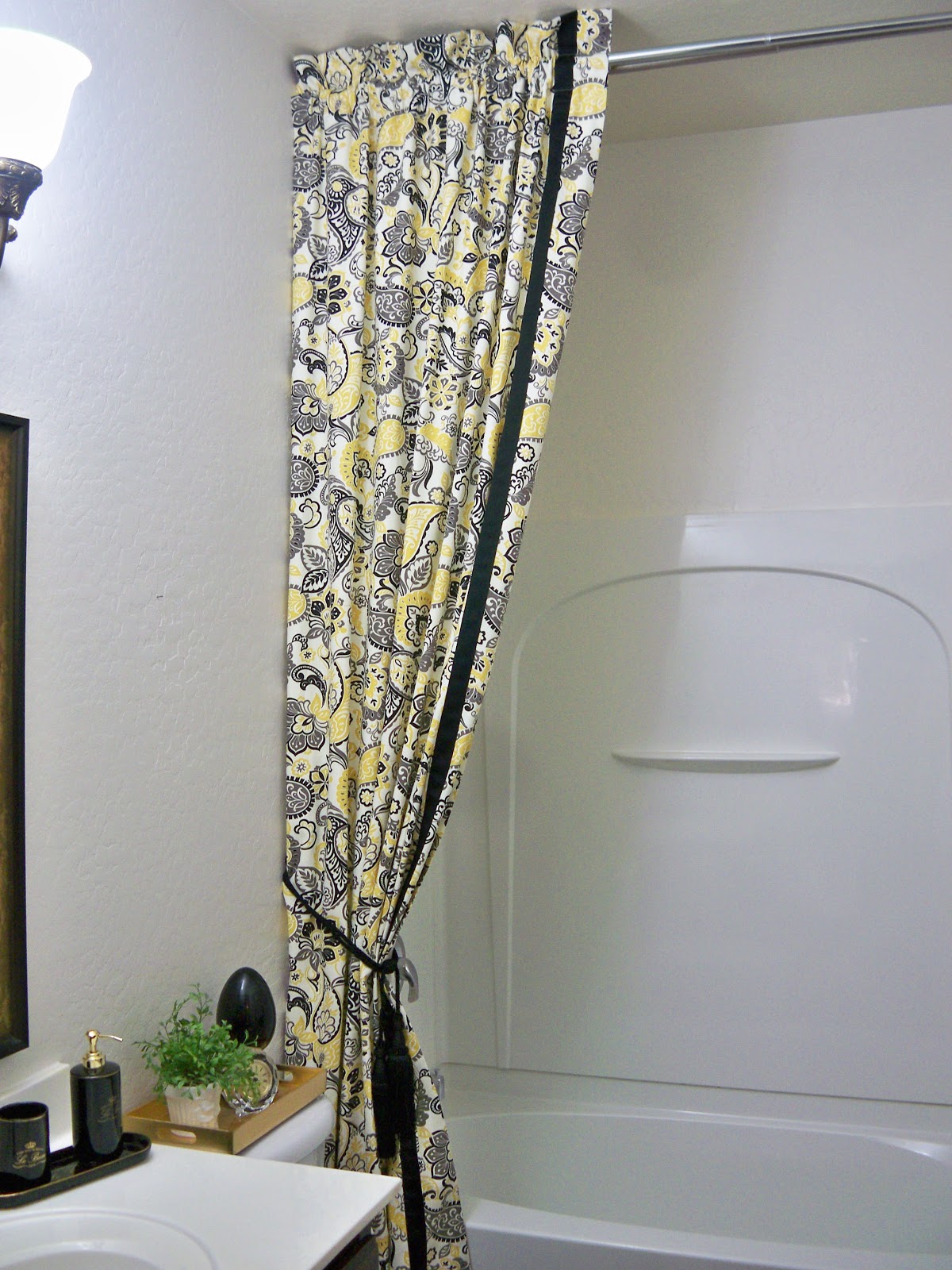 A Stroll Thru Life DIY Double Shower Curtain & Liner Tutorial