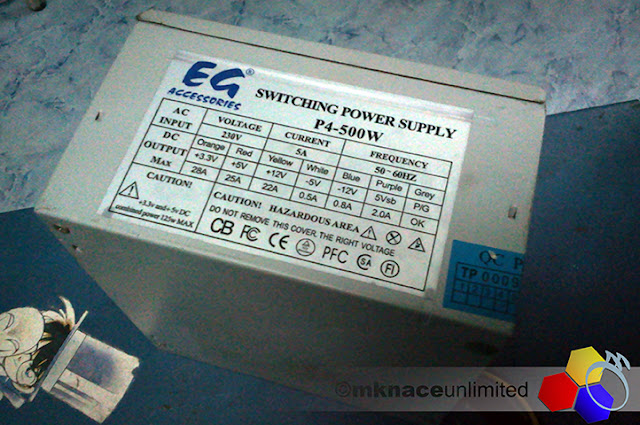 mknace unlimited™ | Power supply EG Ass 500W yang rosak