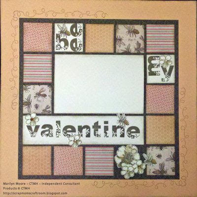 Bee My Valentine - Buzz and Bumble layout @Scrapmom's Craft Room