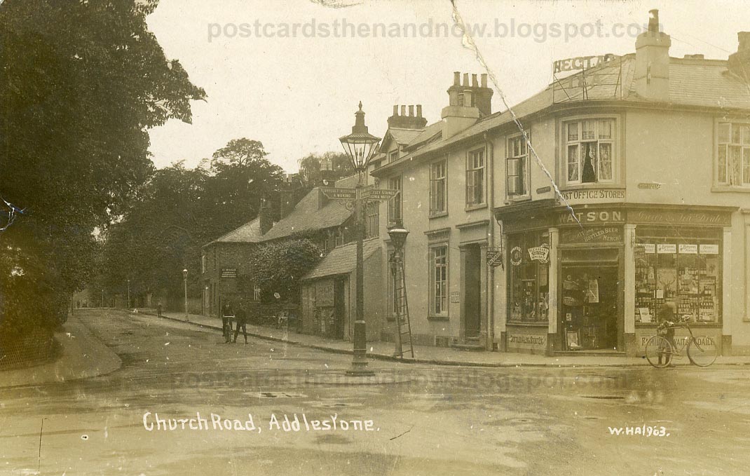 Postcards Then and Now Addlestone, Surrey, Church Road c1912