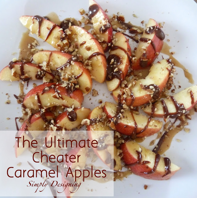 Cheater+Caramel+Apples 27 Amazing Apple and Pumpkin Recipes for Fall 57