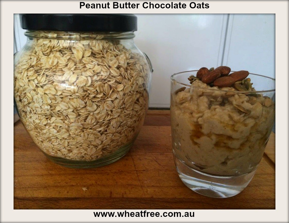 Peanut Butter Chocolate Breakfast Overnight Oats GF Oats Australia