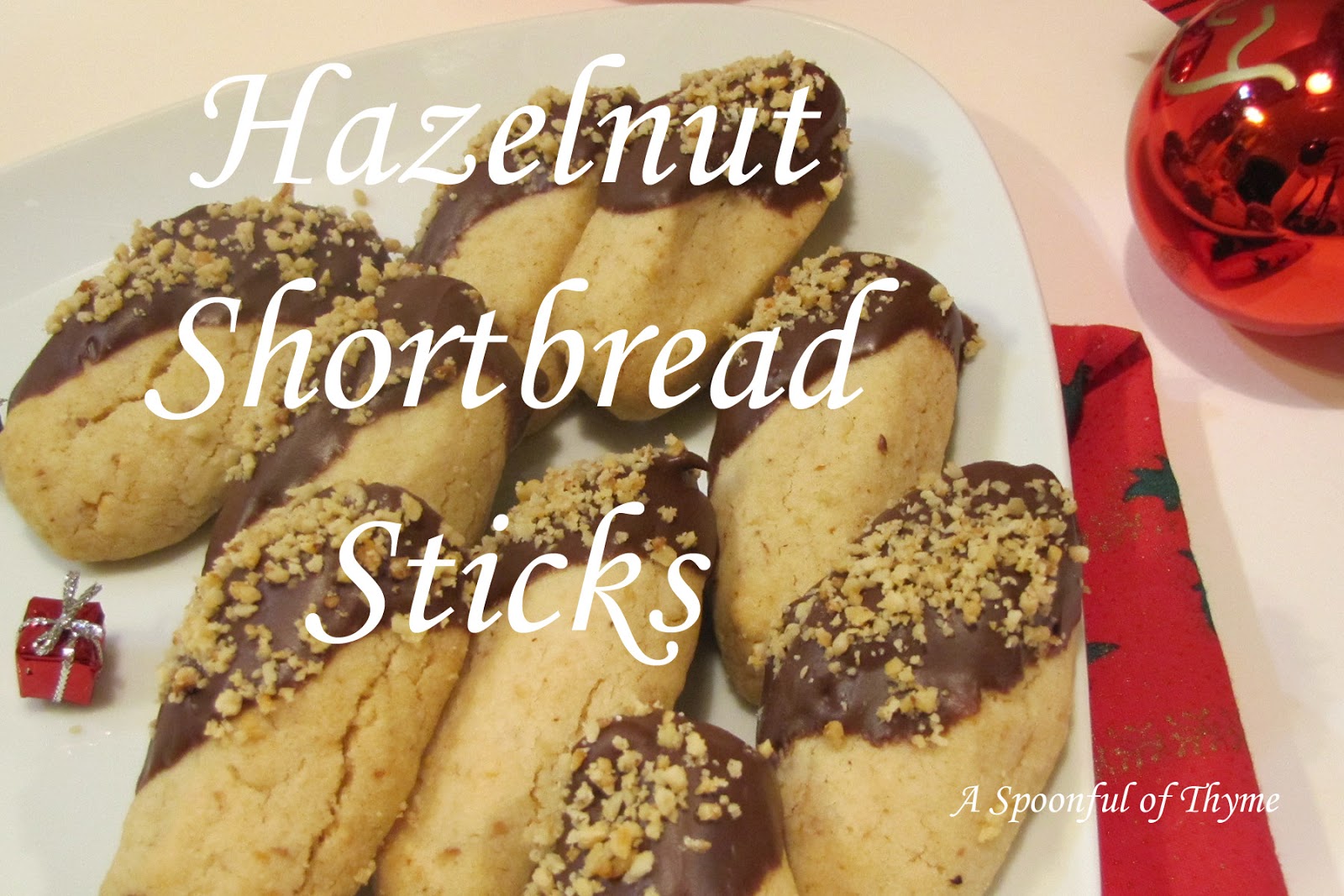 Hazelnut Shortbread Sticks
