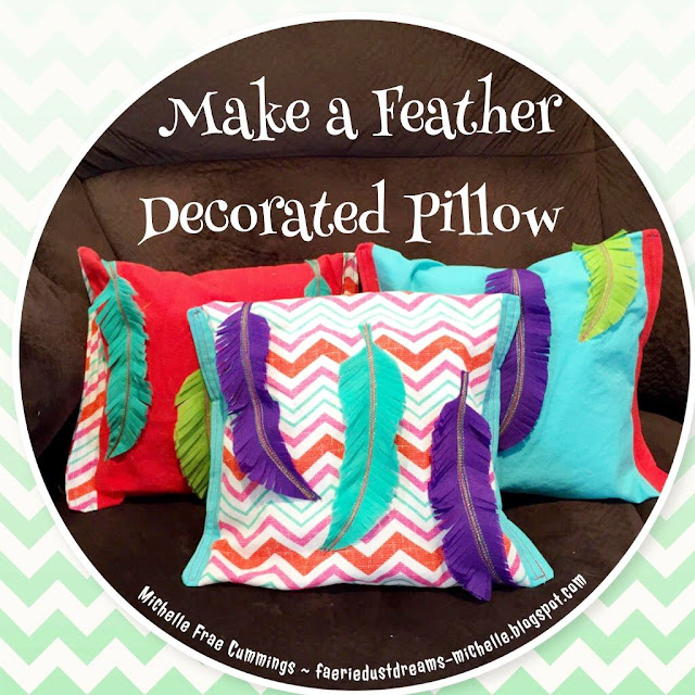 Faerie * Dust * Dreams Make a Feather Decorated Pillow with OlyFun!
