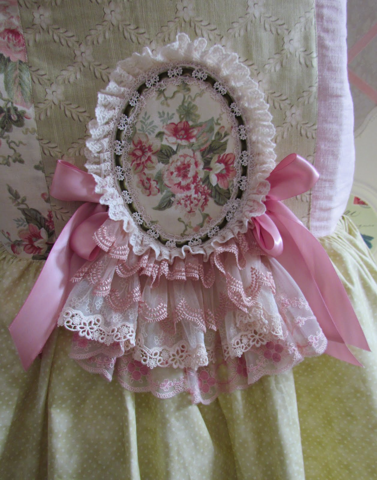 Angela Lace Desk Chair Cover with Lace.