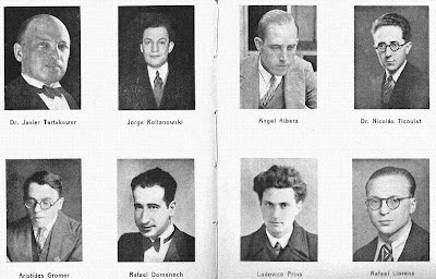 Fotos individuales de los ajedrecistas participantes en el I Torneo Internacional de Ajedrez de Sitges 1934