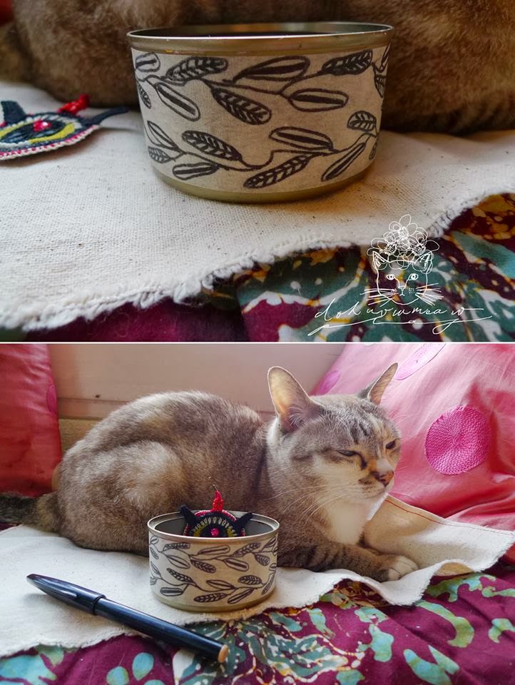 D o k n o m m e a w p l a y Recycle project Straws,Canned Cat Food