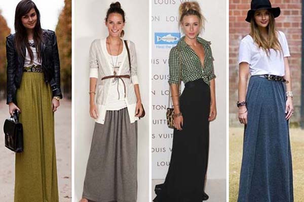 saia longa com anabela