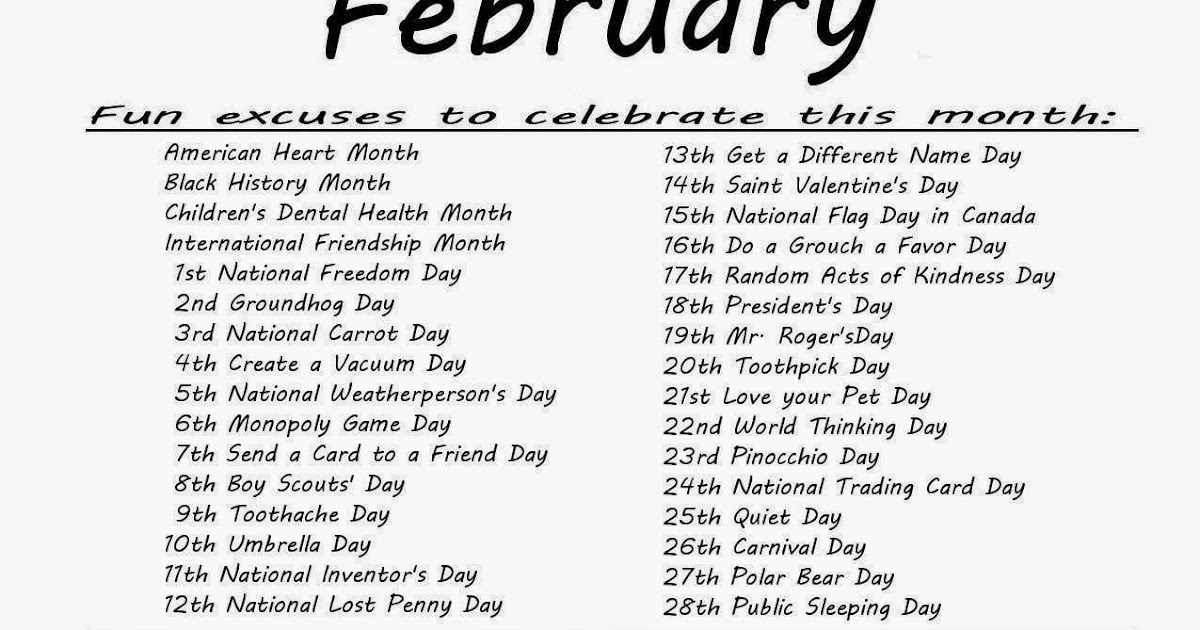 Kindergarten and Mooneyisms: Special Days - February