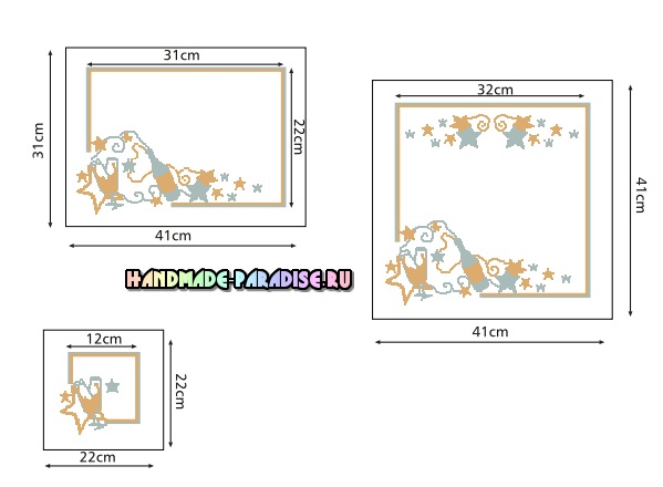 Новогодняя вышивка для салфеток. Схемы