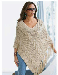 poncho de punto