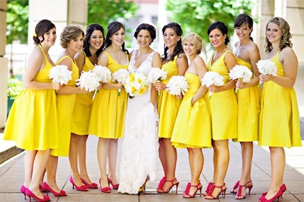 Bright Color Bridesmaid Dresses