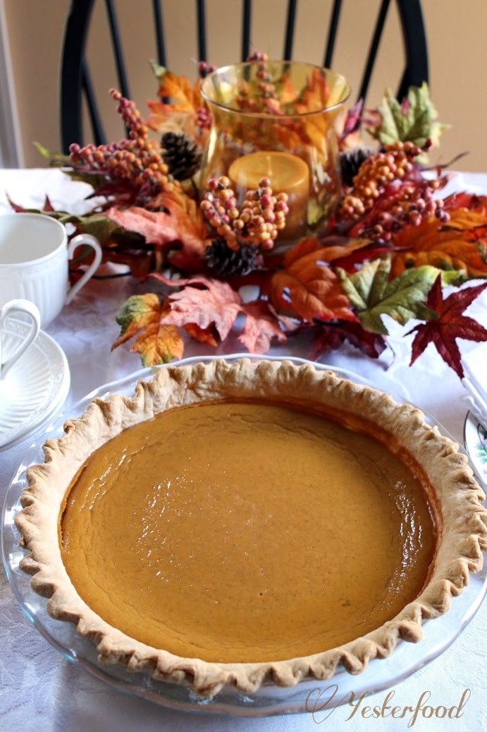 Yesterfood Eggnog Pumpkin Pie