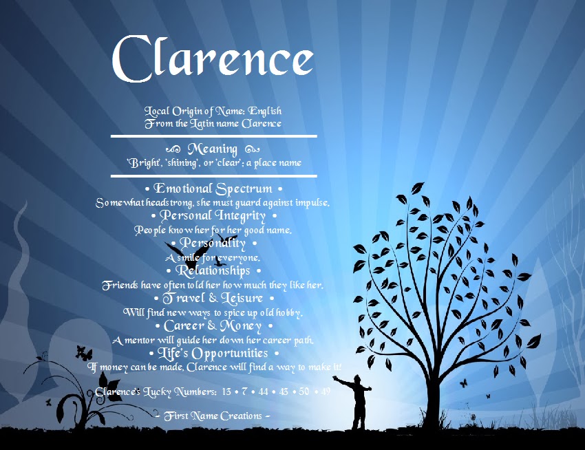 Clarence Names with meaning, Baby names and meanings, Names