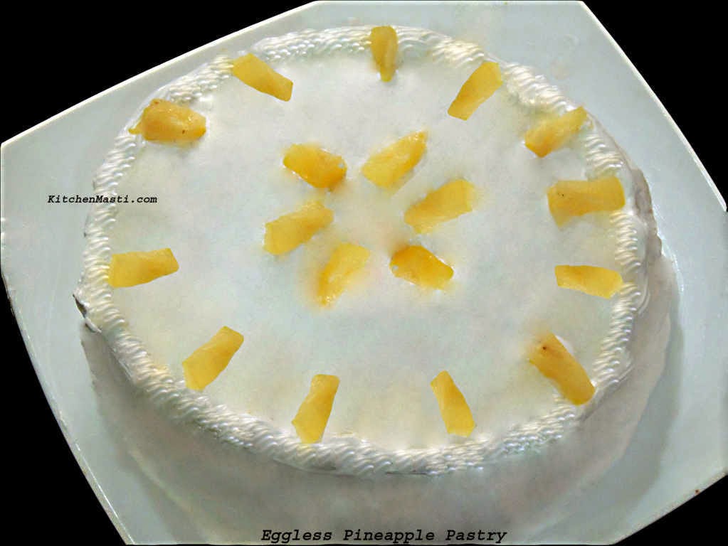 Eggless Pineapple Pastry Recipe