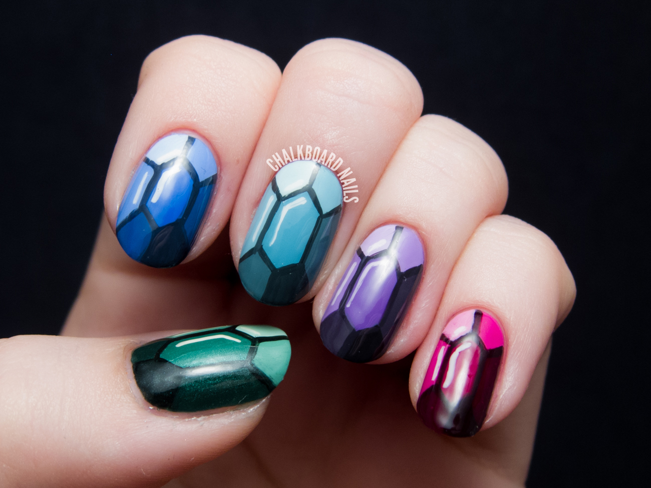1. Glittery Gemstone Nail Art Design - wide 8