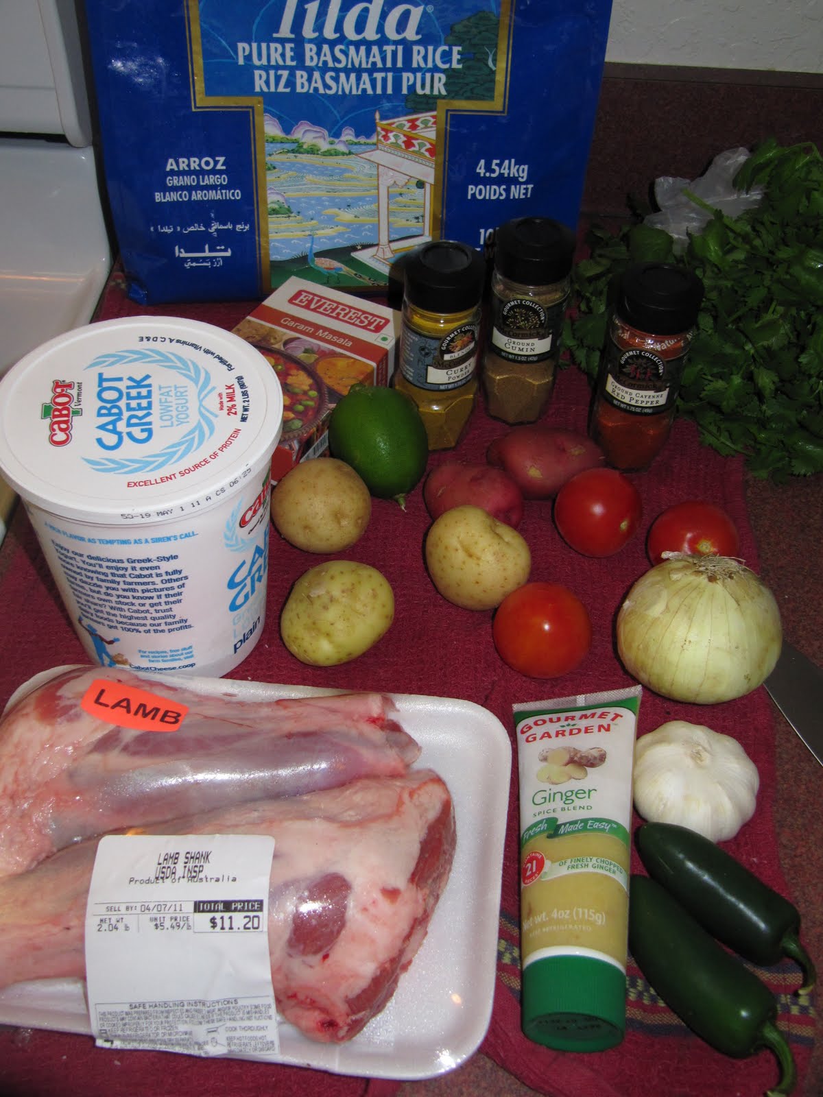 Slowcooker lamb biryani