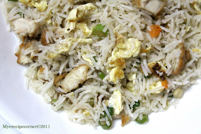 Mye's Kitchen: Indo-Chinese-Indian Chicken Fried Rice