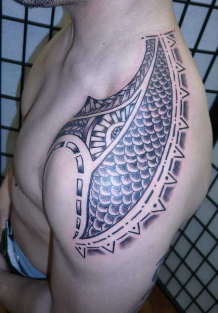 Jersey Tattoo: Another Freehand Polynesian Tattoo