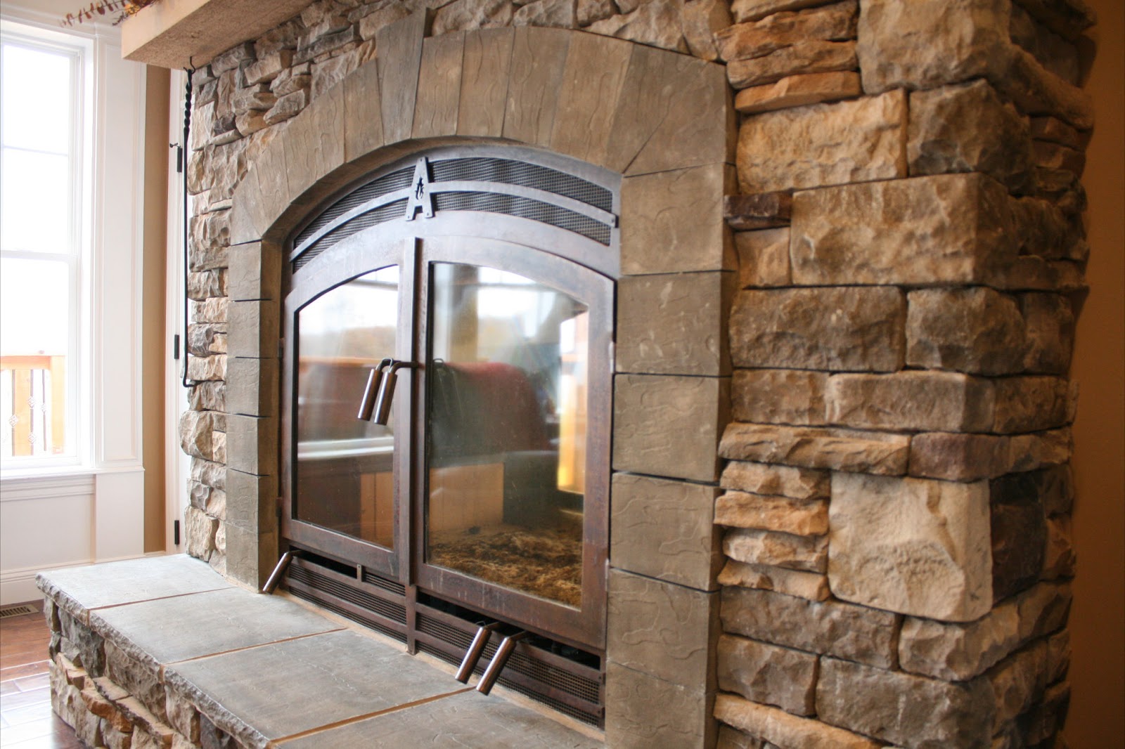 Acucraft Fireplaces: Indoor Outdoor See Through Fireplace