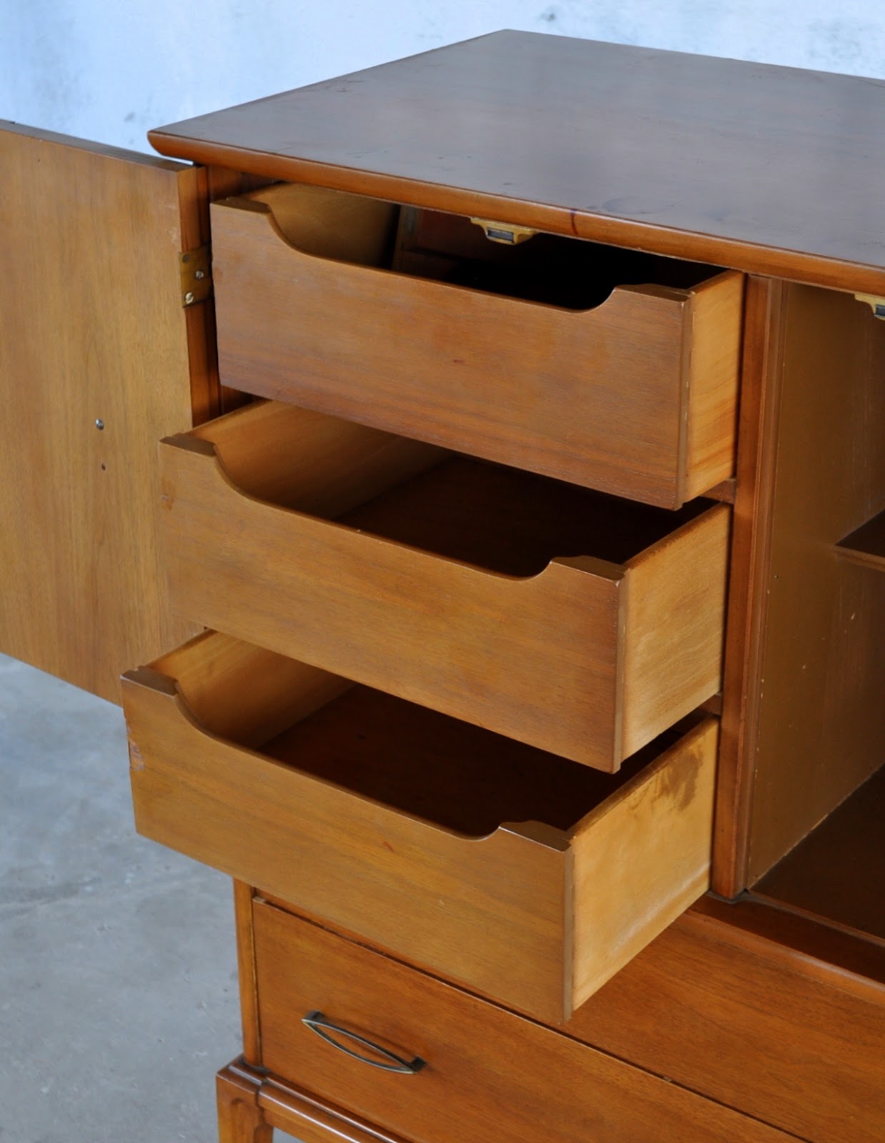 SELECT MODERN: Mid Century Modern Highboy Dresser / Gentleman's Chest