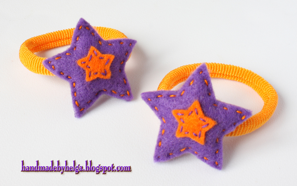 Handmade by Helga Felt hair accessories for little girls