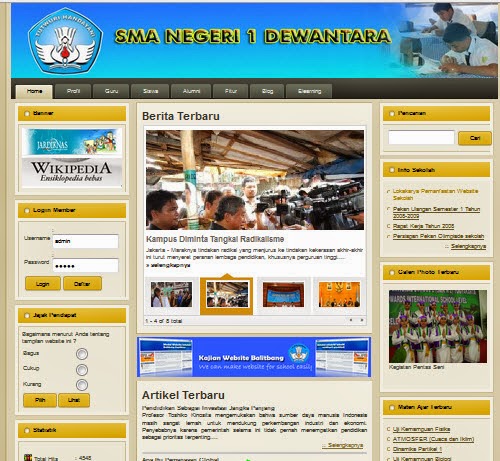Script WEB Sekolah Dengan PHP &amp; Mysql PROJECT AKHIR 88